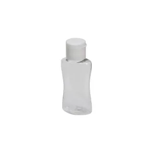 50ml PET Curve Plastic Bottle Clear with Flip Lid