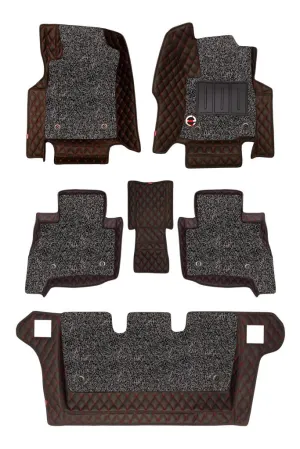 7D Car Floor Mats Black and Red For Maruti Ertiga