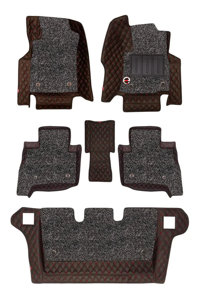 7D Car Floor Mats Black and Red For Maruti Ertiga