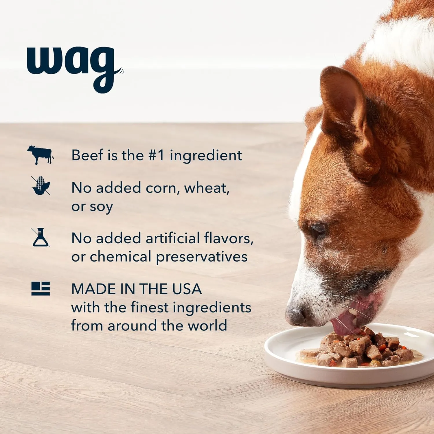 Amazon Brand - Wag Pate Canned Dog Food, Beef & Chicken Recipe, 12.5 oz Can (Pack of 12)
