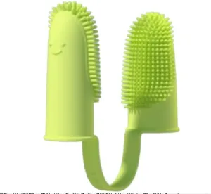 ASEANAO Dog Toothbrush, Finger Toothbrush, Cat Tooth Brush, Teeth Cleaning (Green)
