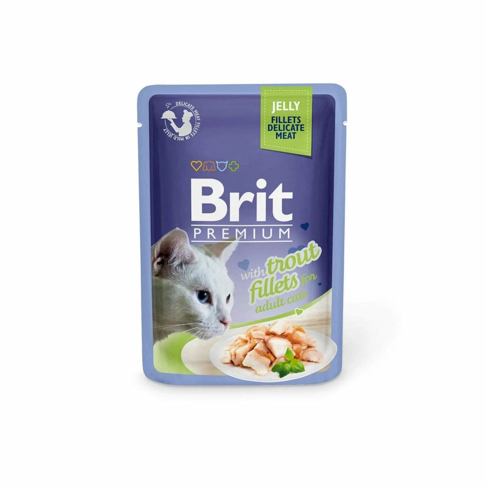 Brit Premium Jelly with Trout 24X85g pouchs