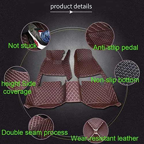 Customized Car Mats are Suitable for Volkswagen ID.4 CROZZ / 2021 Year Waterproof Lining Full Set of Environmentally Friendly Flooring (Red,ID.4 CROZZ / 2021 Year)