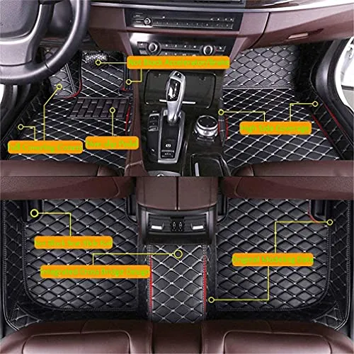 Customized Car Mats are Suitable for Volkswagen ID.4 CROZZ / 2021 Year Waterproof Lining Full Set of Environmentally Friendly Flooring (Red,ID.4 CROZZ / 2021 Year)