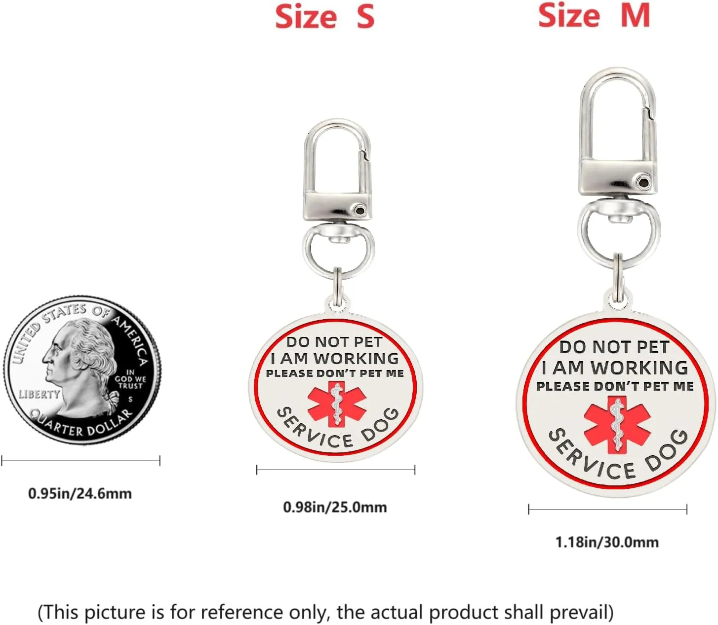 Do Not Pet Patch 2 Pcs,Service Id Dog Tag Easily Attach to Collar, Harness,Vest (Red Patch-Small 1.18 x 4.33)