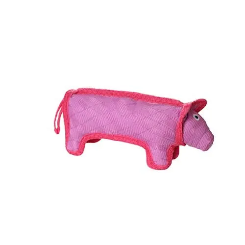 DuraForce Pig Tiger Dog Toy, Pink-Pink