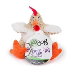 GoDog® Checkers™ Fat White Roosters Dog Toys Large