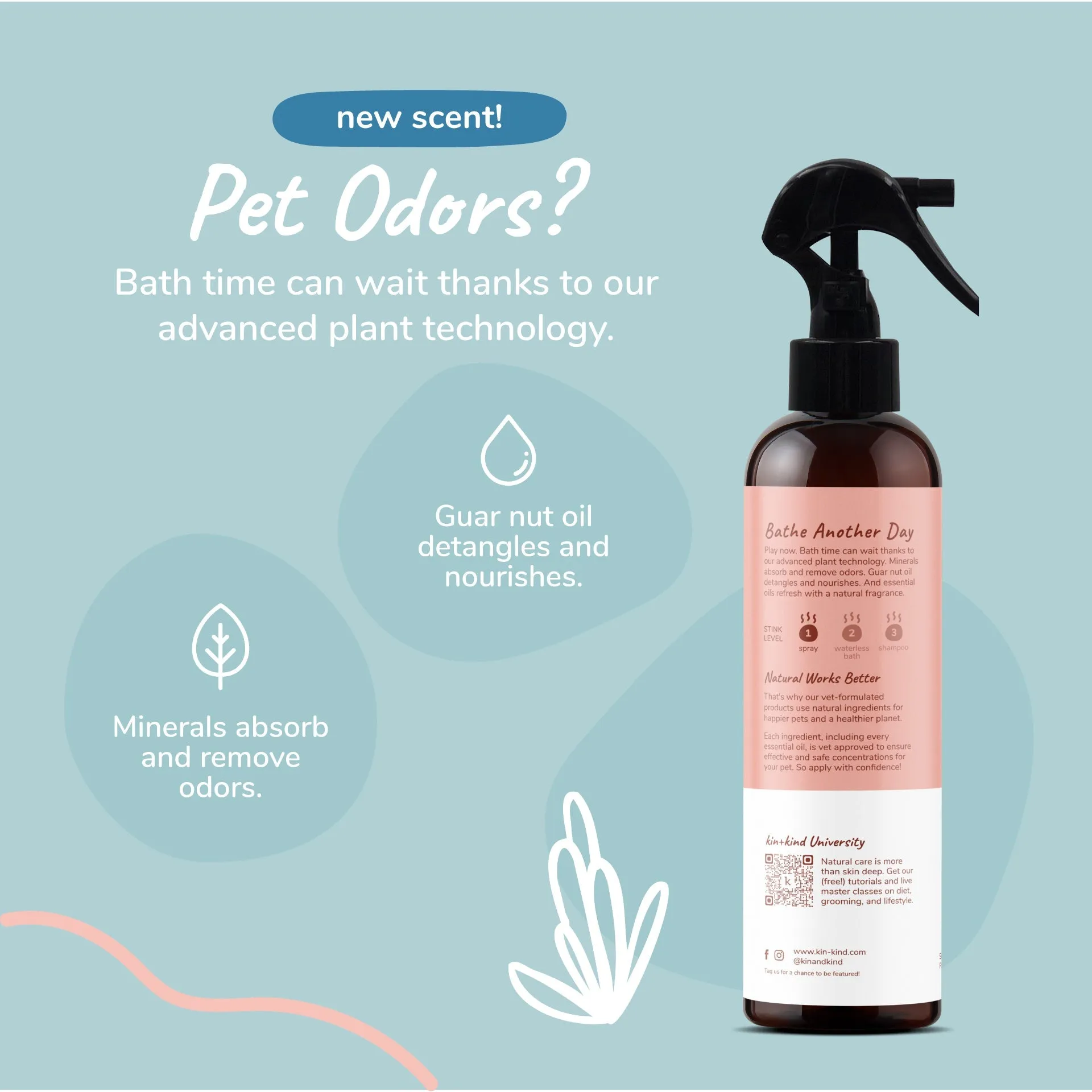 Kin Kind Scent Bergamot Lime Odor Neutralizer 12 oz