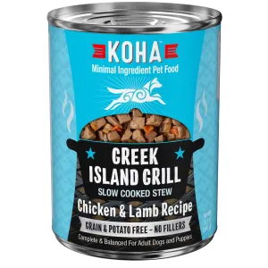 KOHA Grain & Potato Free Greek Island Grill Slow Cooked Stew with Chicken & Lamb Canned Dog Food