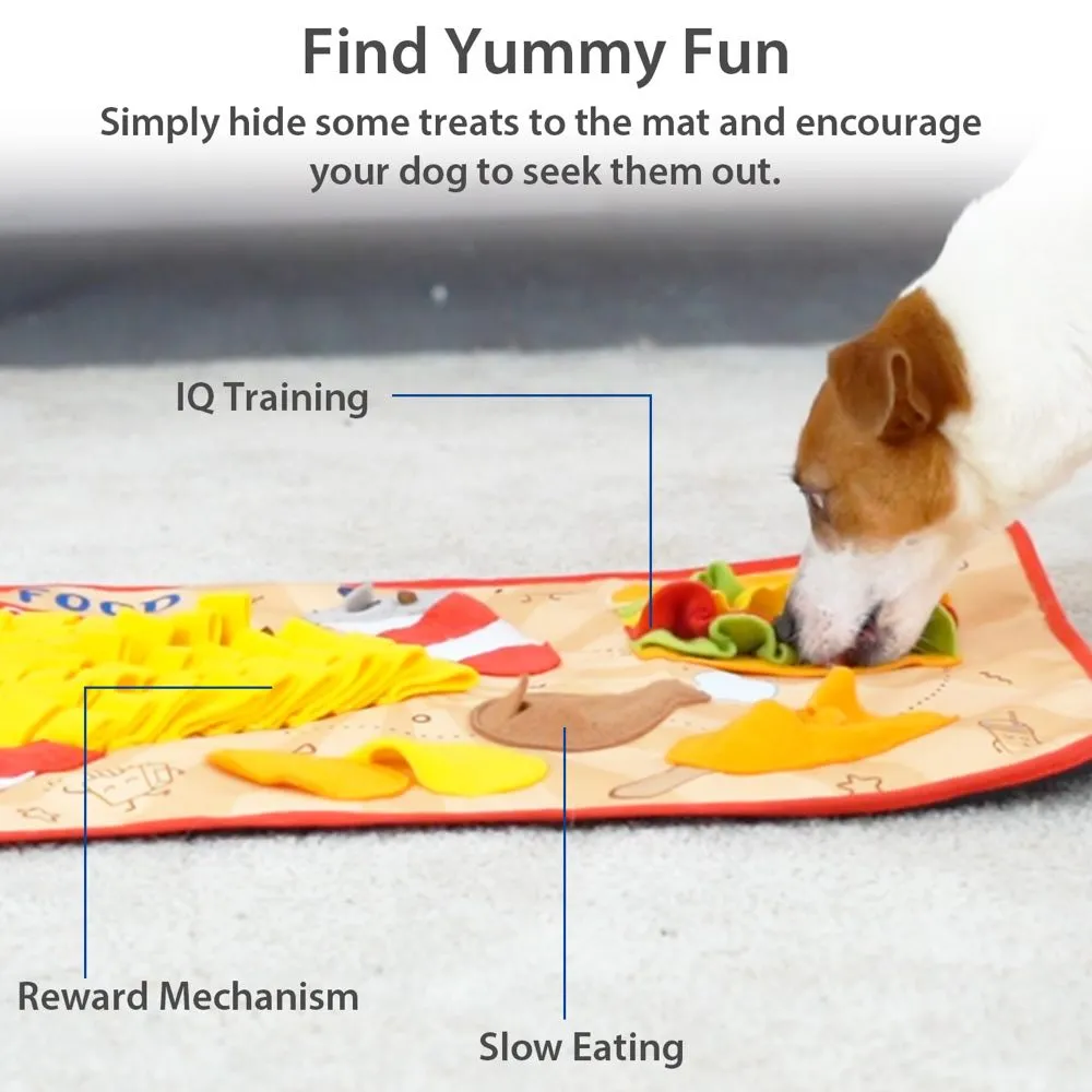 KOHE-VERSARY 8% OFF: GiGwi Fast Food Party Snuffle Mat Interactive Dog Toy