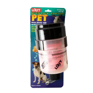 Lixit Pet Quick Lock Flip Top Water Bottle with No-Drip Valve 16oz