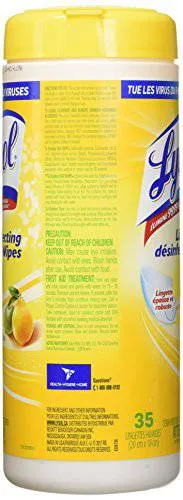 Lysol Disinfecting Surface Wipes, Citrus, 35 Wipes, Disinfectant, Cleaning, Sanitizing