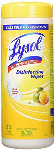Lysol Disinfecting Surface Wipes, Citrus, 35 Wipes, Disinfectant, Cleaning, Sanitizing
