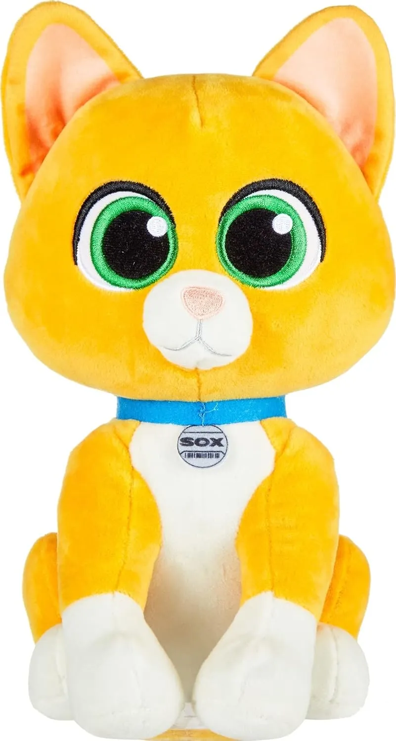 Mattel Disney and Pixar Plush Talking Toy, Lightyear Mission Pal Sox Soft Cat Inspired by the Movie, Sound Feature in English