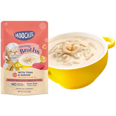 Moochie Broth Tuna & Shrimp  40G  Pouch