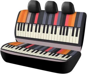 Music Keyboard Player Back Seat Cover for Car Waterproof Rear Protector Automotive Backseat Covers