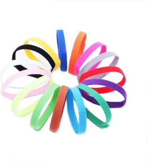 Penta Angel Puppy Whelping Collars 15Pcs Double-Sided Adjustable ID Collars Soft Reusable Identification Bands for Newborn Pet Dog Cat Kitten