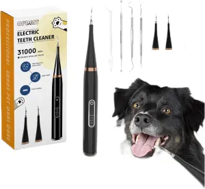 Plaque Remover for Teeth - Electric Dog Toothbrush Set,4 Cleaning Heads and 5 Modes for Effective Plaque Removal,Essential Dental Care Tool for Healthy Teeth