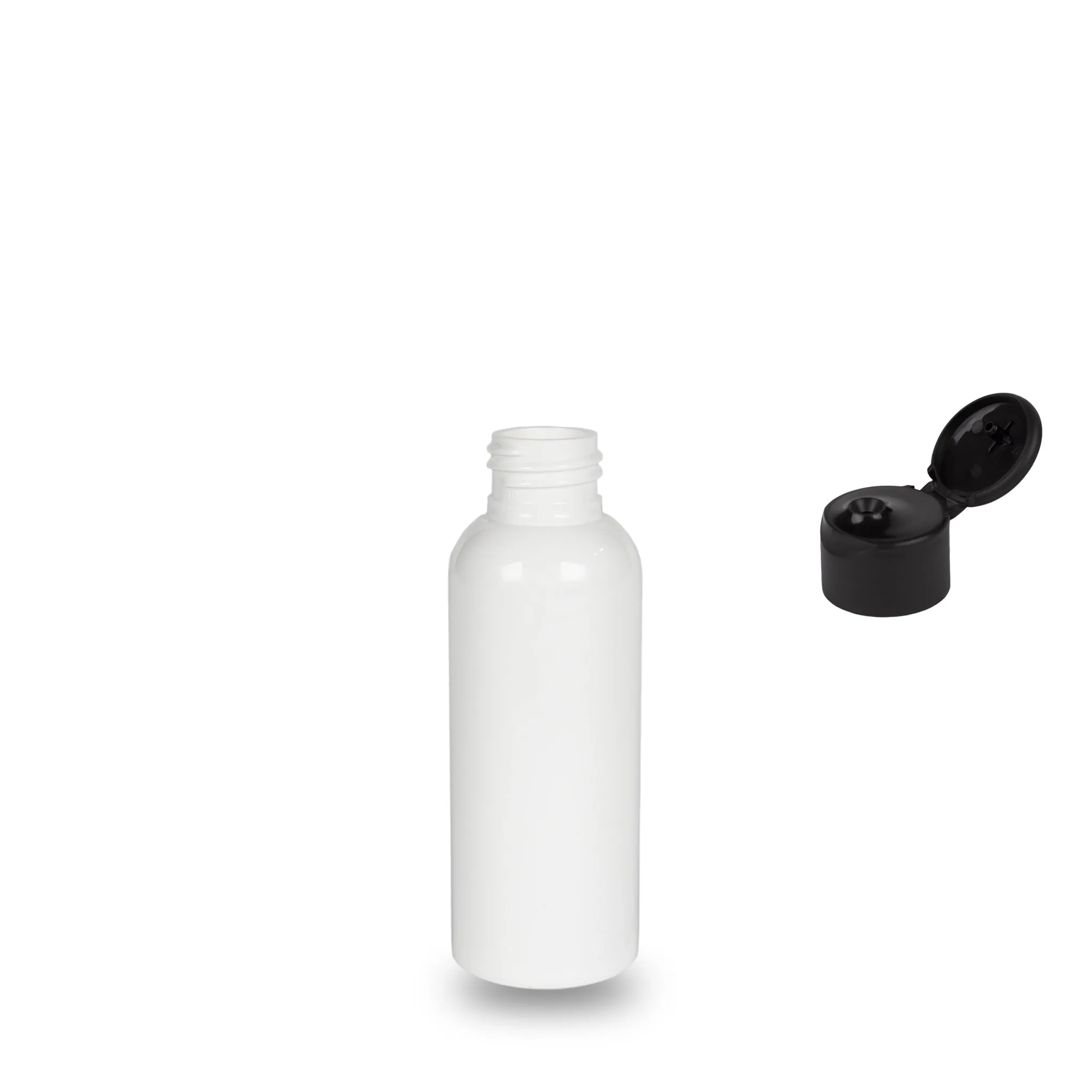 Recycled Plastic Bottle rPET - 'Tall Boston' - 100ml - (Flip Top) - 24mm (24/410)