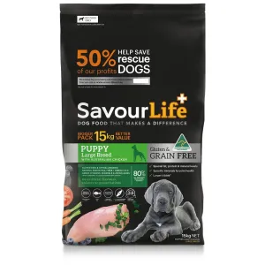 Savourlife Grain Free Puppy Large Breed Chicken Dry Dog Food 15kg