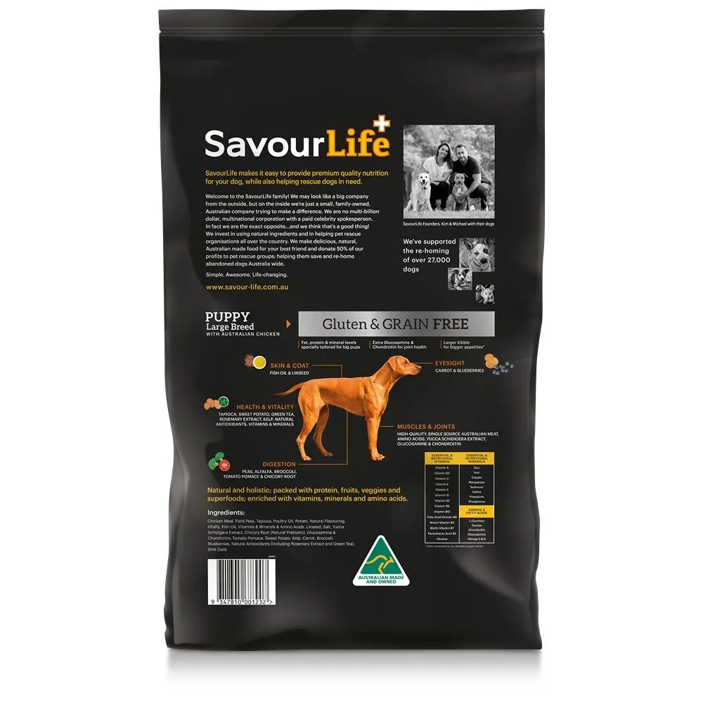 Savourlife Grain Free Puppy Large Breed Chicken Dry Dog Food 15kg