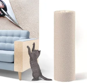 Self-Adhesive Cat Scratch Furniture Protector, 78.7"x15.8", Trimmable Replacement for Cat Tree & Wall Shelves, DIY Couch Furniture Protector