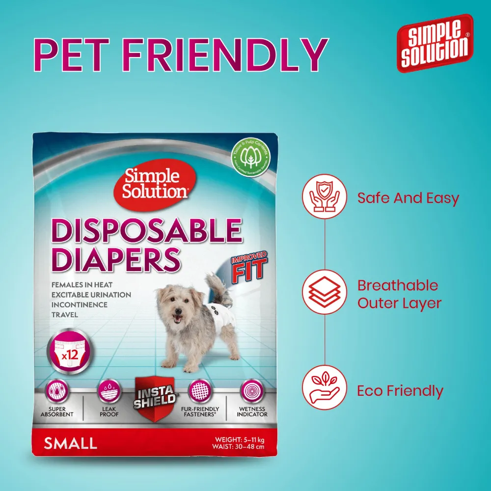 Simple Solution Disposable Diaper for Female Dogs (38x48cm)
