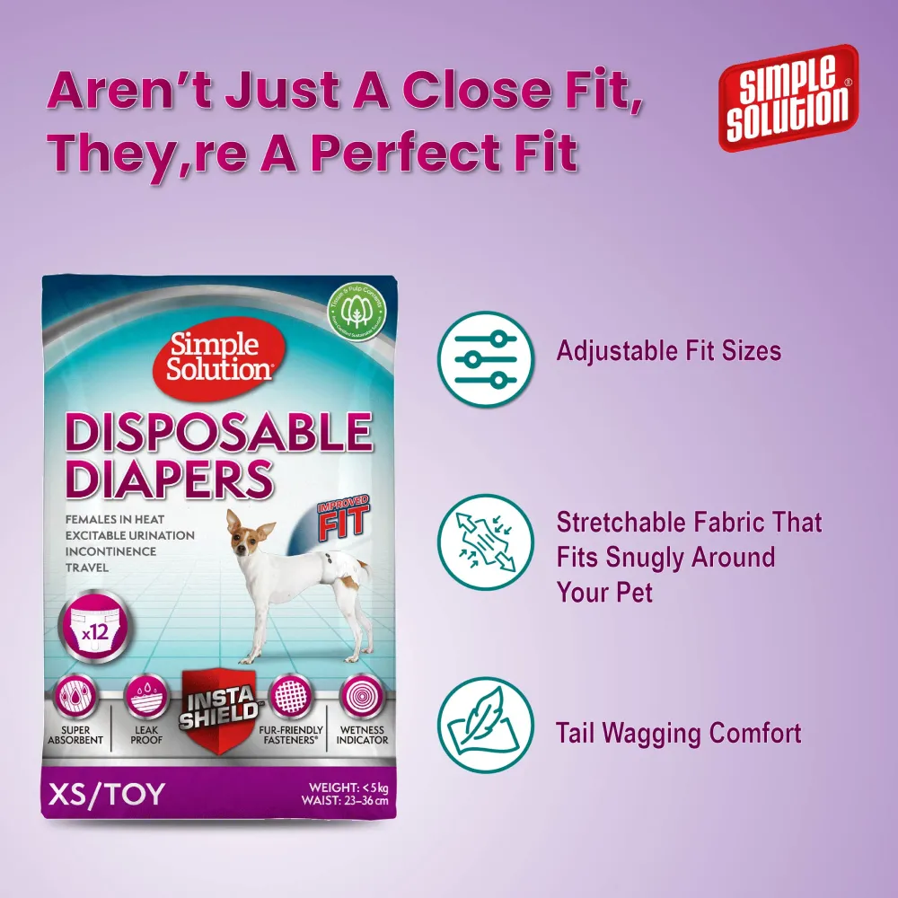 Simple Solution Disposable Diaper for Female Dogs (46x57cm)