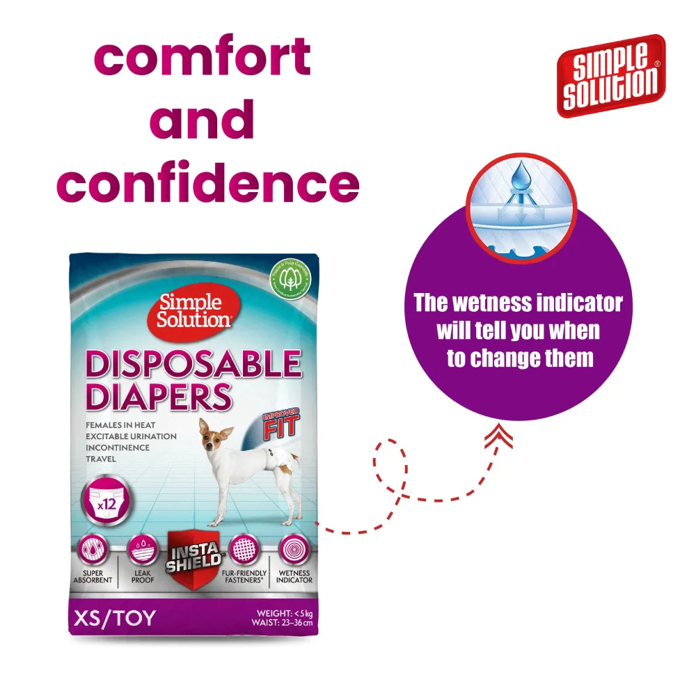 Simple Solution Disposable Diaper for Female Dogs (46x57cm)