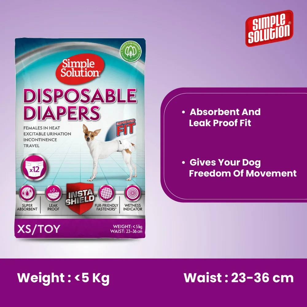 Simple Solution Disposable Diaper for Female Dogs (46x57cm)