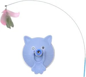 Strong Suction Cup Cats Toy Interaction Cats Teaser Wand Self Teasing Cats Exercising Activity Feathered Wand for Entertains