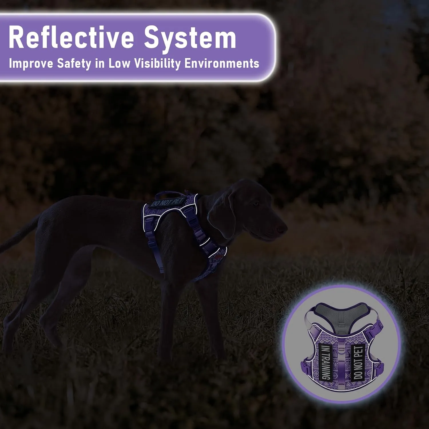 Tactical Dog Harness X-Large No Pull Easy Walker, Escape Proof Harness Vest with Handle, Reflective Vest with 2 Leash Clips and 3 Buckles, Newfoundland Alaska German Shepherd Mastiffs, XL