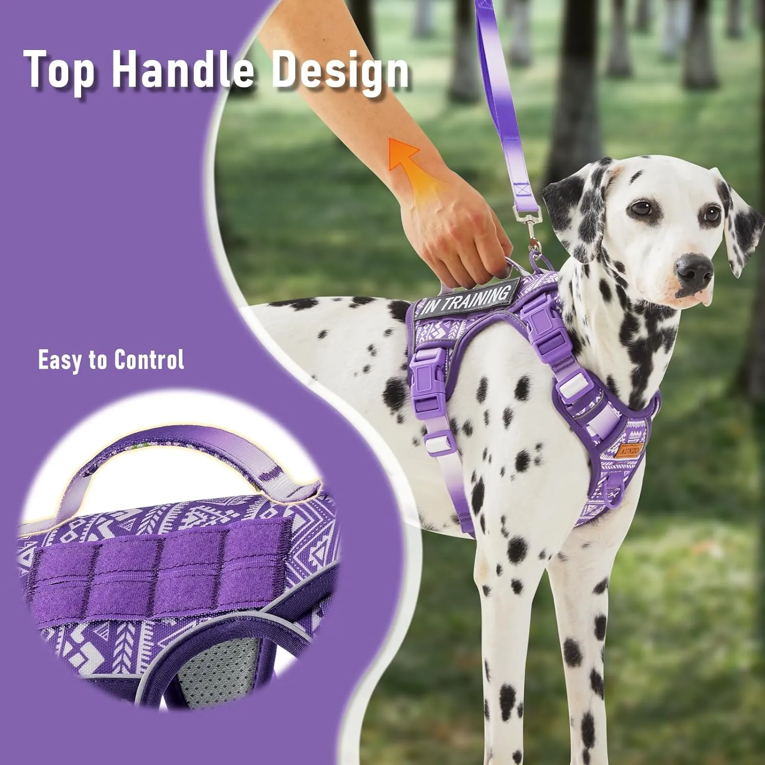 Tactical Dog Harness X-Large No Pull Easy Walker, Escape Proof Harness Vest with Handle, Reflective Vest with 2 Leash Clips and 3 Buckles, Newfoundland Alaska German Shepherd Mastiffs, XL