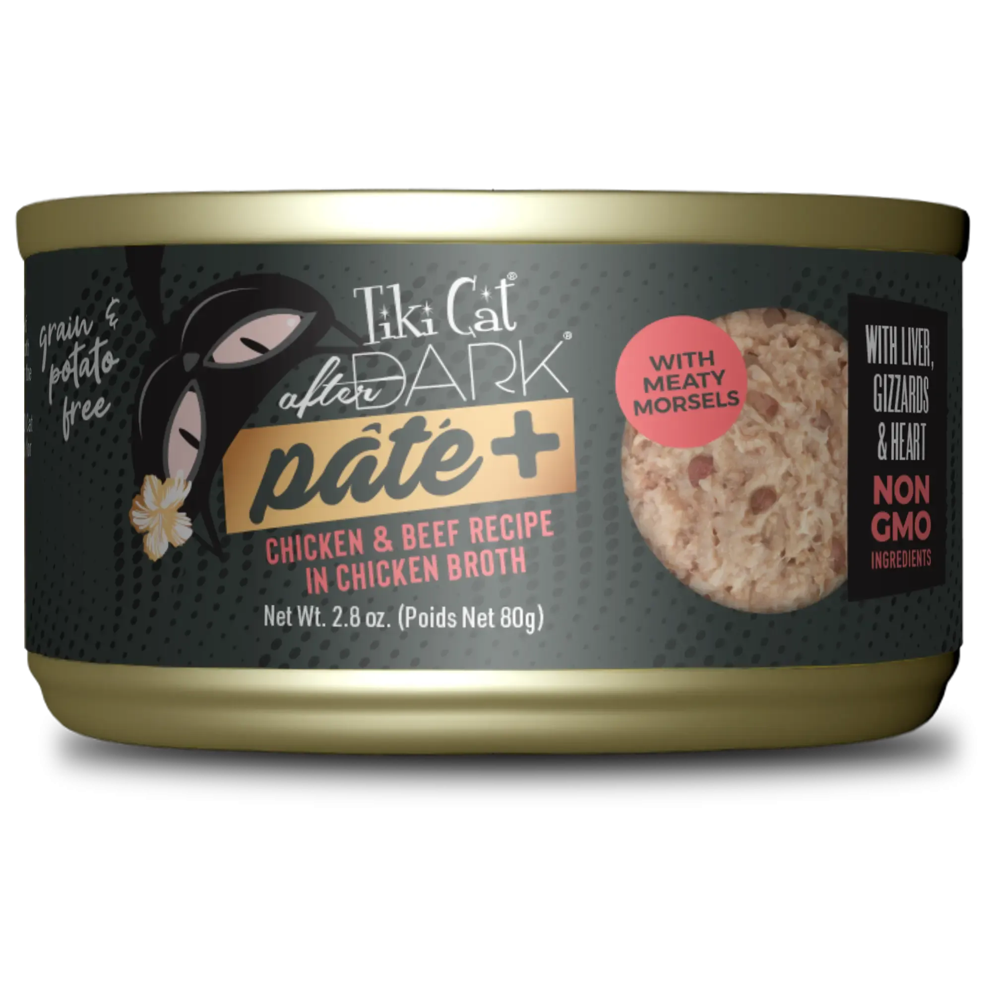 Tiki Cat After Dark Paté  Wet Cat Food, 2.8oz