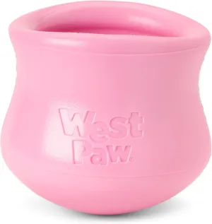 WEST PAW Zogoflex Limited Edition Toppl Treat Dispensing Dog Toy Puzzle  Interactive Chew Toys for Dogs  Dog Toy for Moderate Chewers, Fetch, Catch  Holds Kibble, Treats, Large 4", Bubblegum