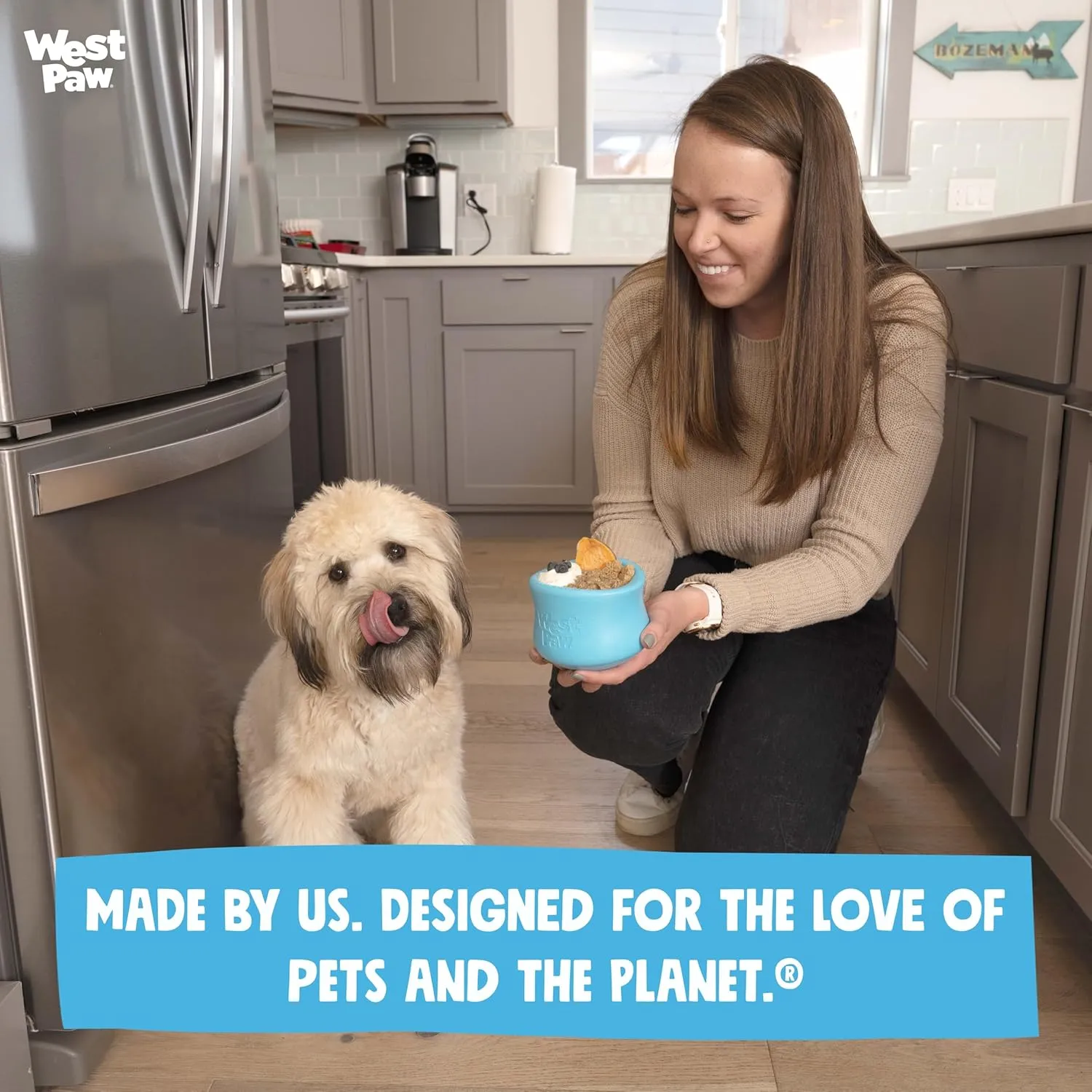 WEST PAW Zogoflex Limited Edition Toppl Treat Dispensing Dog Toy Puzzle  Interactive Chew Toys for Dogs  Dog Toy for Moderate Chewers, Fetch, Catch  Holds Kibble, Treats, Large 4", Bubblegum